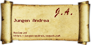 Jungen Andrea névjegykártya